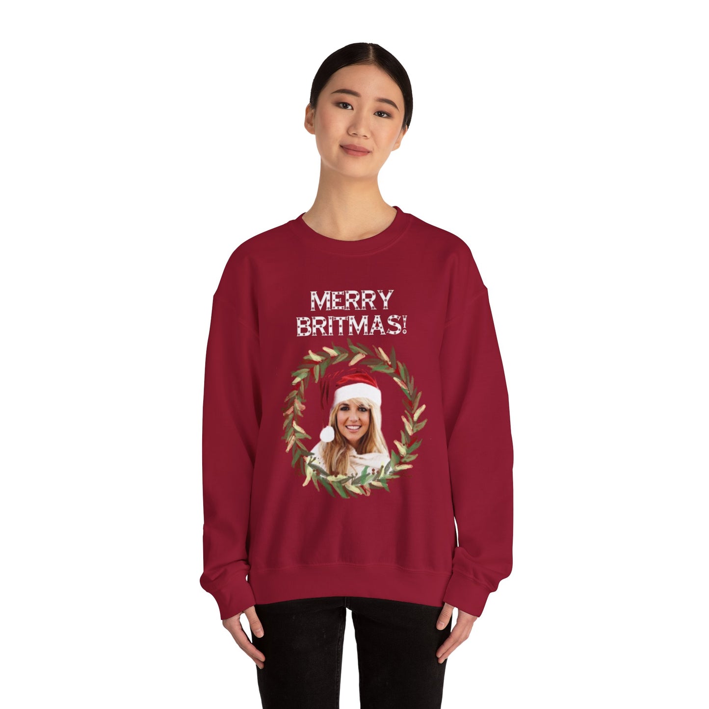 Crewneck Sweatshirt - MERRY BRITMAS Holiday Design
