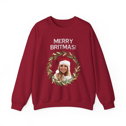 Crewneck Sweatshirt - MERRY BRITMAS Holiday Design